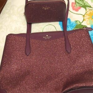 Kate Spade tote and make up bag